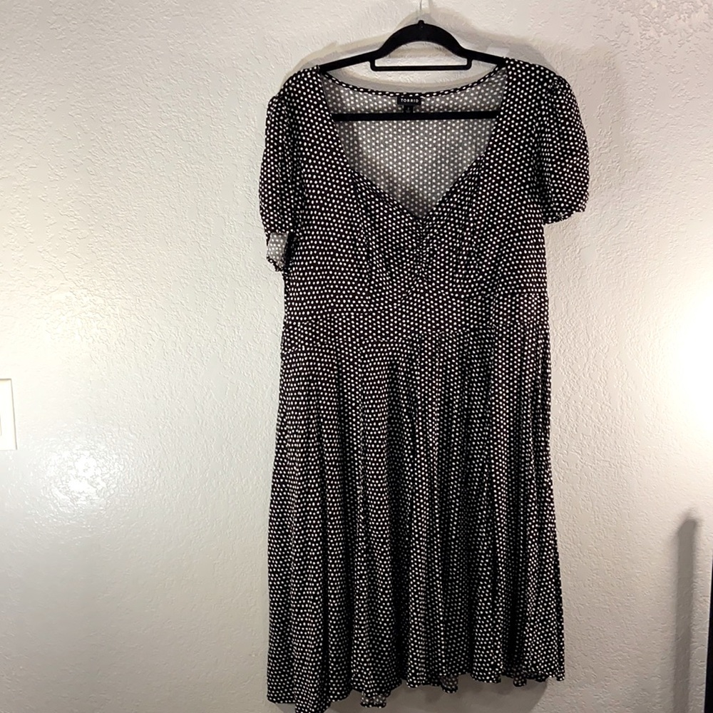 Black Torrid Polka Dot Dress 2XL